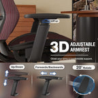 ELABEST T96 Mesh Office Chair,Ergonomic Computer Desk Chair,Sturdy Task Chair- Adjustable Lumbar Support & Armrests,Tilt Function,Comfort Wide Seat,Swivel Home Office Chair