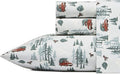 Eddie Bauer - Twin Sheets, Cotton Flannel Bedding Set, Brushed For Extra Softness, Cozy Home Decor (Tree Farms, Twin)