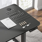 Electric Standing Desk 63 x 24 Inches, Height Adjustable Sit Stand Home Office Computer Desk with Memory Presets,Carbon Fiber Black