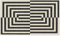 RUGGABLE x Jonathan Adler Machine Washable Modern Area Rug – Op Art Charcoal 3x5, Stain-Resistant, Non-Slip – Small Rugs for Living Room, Bedroom, Hallway, Entryway & Office–with Cushioned Pad