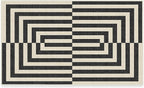 RUGGABLE x Jonathan Adler Machine Washable Modern Area Rug – Op Art Charcoal 3x5, Stain-Resistant, Non-Slip – Small Rugs for Living Room, Bedroom, Hallway, Entryway & Office–with Standard Pad