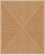 RUGGABLE x Jonathan Adler Machine Washable Modern Area Rug – Inkdrop Copper 8x10, Stain-Resistant, Non-Slip – Large Rugs for Living Room, Bedroom, Hallway, Entryway & Office–with Standard Pad
