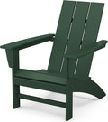 POLYWOOD Stackable Adirondack Chair, Green, Polyethylene