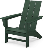 POLYWOOD Stackable Adirondack Chair, Green, Polyethylene