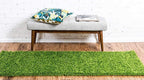 Unique Loom Solid Shag Collection Area Rug (2' 6" x 19' 8" Runner, Grass Green)