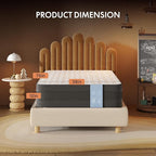 FLEXISPOT 12'' Twin Size Cooling Gel Memory Foam Mattress, Viscose from Bamboo, Medium Firm, 10-Year Warranty, Mattress-in-A-Box, Certi-PUR & Oeko-TEX Certified, Washable, Fire-Resistant.