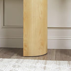 Walker Edison Maya Solid Oak Wood Veneer Console Table with Storage, 48 Inch, White Oak