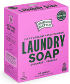 Ingredients Matter Powder Laundry Soap - Lavender Scent, Hypoallergenic Detergent, Natural & Eco-Friendly, Plastic Free, Made in USA, Natural Essential Oils & Dermatologist Tested - 30 oz, 60 Loads