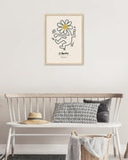HesenDot Unframed Floral Wall Art Set of 3,12x16in Matisse Canvas Prints,Abstract Keith Haring Botanical Posters Decor,Minimalist Modern Flower Artwork for Living Room Bedroom Office Home