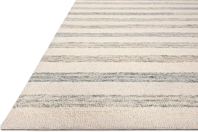Loloi Chris Loves Julia Chris Collection CHR-05 Ivory/Slate 5'-0'' x 7'-6'', .50" Pile Height, Area Rug