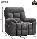CANMOV Large Power Lift Recliner Chair with Massage and Heat for Elderly Big and Tall People, Overstuffed Wide Recliners with 2 Cup Holders, Side Pocket and USB Port, Dark Grey