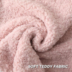 FUTEI Pink Throw Pillow Covers 22x22 Inch Set of 2,Furry Faux Fur Teddy Boucle Textured Cushion Covers,Soft Fluffy Decorative Pillow Case,Home Decor for Couch Bed Living Room Office Car