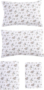 Eddie Bauer - Twin Sheets, Cotton Flannel Bedding Set, Brushed For Extra Softness, Cozy Home Decor (Woodland Friends, Twin)