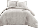 Lush Decor Farmhouse King Size Comforter Set, Reversible Cotton, 3 Piece Set, California King, Gray - Cozy Bedding - Rustic Decor - Modern Farmhouse Bedroom Decor