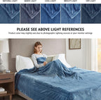 Beautyrest - BR54-0658 Heated Plush Elect Electric Blanket with 20 Heat Level Setting Controllers Equip with Secure Comfort Technology and 10 Hours Auto Shut Off, Twin: 62x84, Sapphire