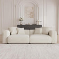Sectional Couches for Living Room,102inch Cloud Couch Modular Sectional Sofa,Modern Corduroy Couch Love Seat,Cushion Covers Removable& Washable (Beige)