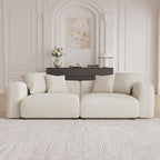 Sectional Couches for Living Room,102inch Cloud Couch Modular Sectional Sofa,Modern Corduroy Couch Love Seat,Cushion Covers Removable& Washable (Beige)
