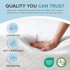 L’Baiet 8 Inch Gel Memory Foam Mattress, Full Size - Bed in a Box - Medium Firm - Breathable Cooling-Gel Comfort Technology - Pressure Relief Comfy Support Soft Fabric Cover - CertiPUR-US Certified
