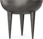 SIMPLIHOME Otto Cast Aluminum Side Table in Graphite, 21-inch Round, Rust-Resistant Metal Accent Table for Living Room, Bedroom, Fully Assembled
