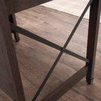 Sauder Carson Forge Vintage Rustic Computer Desk for Home Office with Drawers, in Coffee Oak