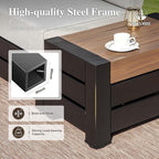 HERA'S HOUSE Patio Furniture Set 6-Piece, All Weather Outdoor Sectional Sofa with Coffee Table & Side Table, 5.9" Thick Waterproof Cushions, Modular Conversation Set for Garden, Deck, Backyard