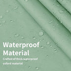 Easy-Going Waterproof Patio Cushion Covers 24x22x4 inch 4 Pack Replacement Non-Slip Outdoor Seat Cushion Slipcover with Zipper. Greyish Green