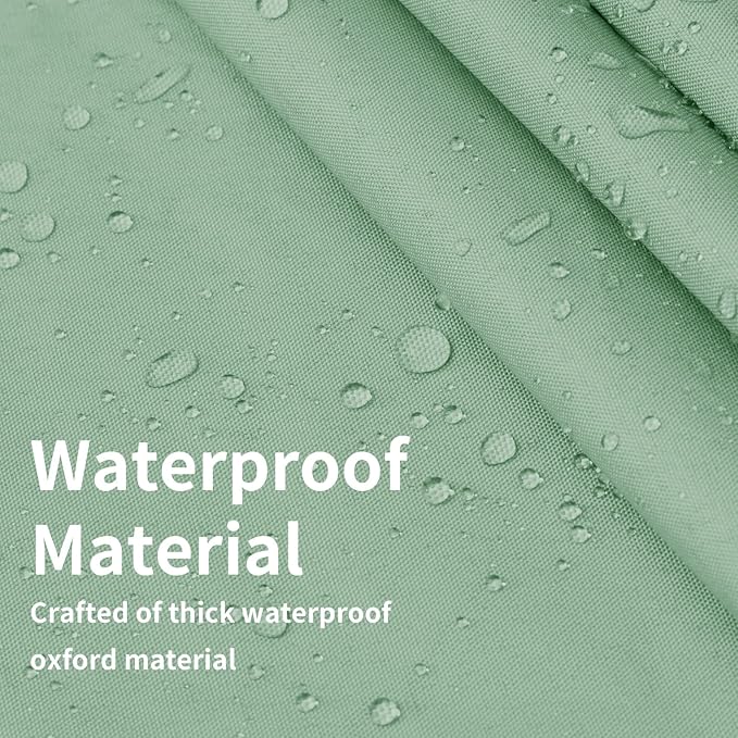 Easy-Going Waterproof Patio Cushion Covers 24x24x4 inch 2 Pack Replacement Non-Slip Outdoor Seat Cushion Slipcover with Zipper. Greyish Green