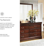 Signature Design by Ashley Alisdair Traditional 6 Drawer Dresser, Dark Brown
