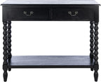 SAFAVIEH Home Collection Athena Black 2-Drawer Console Table