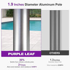 PURPLE LEAF 3-Piece Patio Chaise Lounge Set with Market Umbrella Adjustable Outdoor Recliners for Pool, Patio and Garden Nurture Shale