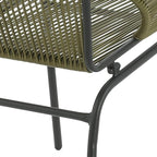 Christopher Knight Home Dessa 3 Piece Patio Furniture Set, Patio Wicker Accent Chair Set of 2 and Loveseat, Metal Frame 4 Seater Outdoor Papasan Lounge Chair Set, PE Rattan Outdoor Bistro Set, Green