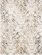 Nicole Miller New York Patio Sofia Juniper Indoor/Outdoor Area Rug, Ivory/Mustard, 7'9"x10'2" Rectangle, Rectangular