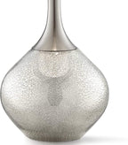 Possini Euro Design Swift Mid Century Modern Table Lamps 30.5" Tall Set of 2 Mercury Glass Chrome Double Sheer Drum Shade Decor Living Room Bedroom House Bedside Nightstand Home Office Entryway