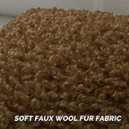 FUTEI Brown Decorative Throw Pillow Covers 20x20 Inch Set of 2,Soft Fluffy Faux Wool Fur Boucle Textured Cushion Case,Modern Home Decor for Couch Bed Living Room Office