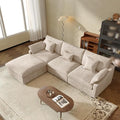 JACH L-Shaped Sectional Couches for Living Room, Cloud Sectional Couch with Deep Seat, Modular Sectional Sofa with Chaise, Covers Removeable & Washable, Sofas Furniture for Living Room, Khaki