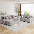 Legend Vansen Modular Sectional Sofa L Shaped Couch with Ottoman Modern Reversible Corner Sectional Couch for Living Room