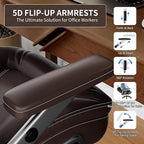 Big and Tall Office Chair, 600lbs Heavy Duty Desk Chair with 5D Arms, Adjustable Lumbar Support & Height, Tilt Function, PU Leather High Back Ergonomic Executive Computer Chair with 3'' Silent Casters