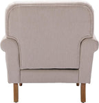 DM Furnitue Modern Accent Chair Comfy Arm Chairs Comfy Upholstered Lounge Chair Single Sofa Couch for Bedroom/Living Room, Cream