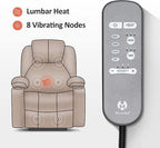 MCombo Power Lift Recliner Chair for Elderly, Lift Chair with Heat and Massage, USB&Type C Ports, Extended Footrest, Cup Holders, Fabric 7040 (Medium, Carmine Red)