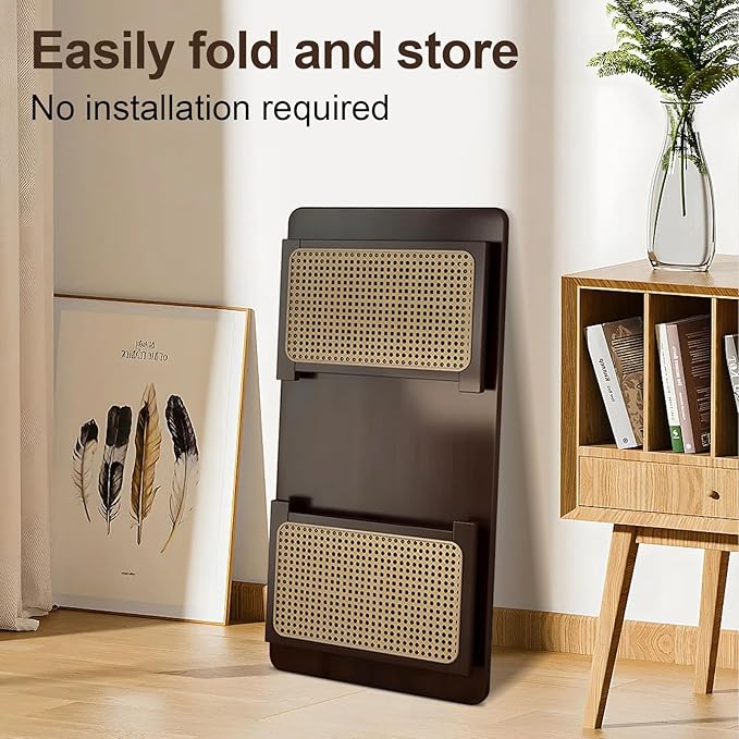 Foldable Japanese Floor Table Lightweight,No Assembly Required, Eco-Friendly Wood,Low Table for Sitting on the Floor, Perfect for Tatami,Meditation,Living Room Use (Walnut Color, 47.24 INCH)