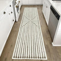 RUGGABLE x Jonathan Adler Machine Washable Modern Runner Rug – Inkdrop Camel & Ivory 2.5x7, Stain-Resistant, Non-Slip – Washable Rug for Hallway, Entryway, Living Room & Kitchen–with Cushioned Pad