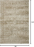 Loloi Amber Lewis Honora Collection HON-01 Khaki/Beige 6'-7" x 9'-2" Area Rug