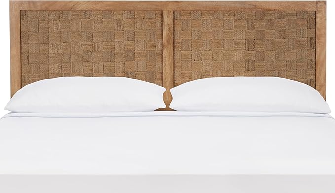 SAFAVIEH Home Collection Halvor Natural Rattan Solid Wood Full Size Headboard