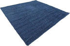 Unique Loom Solid Shag Collection Area Rug (8' 2" Square, Sapphire Blue/ Navy Blue)