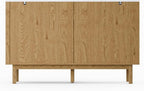 RECCI Fluted 6 Drawers Dresser for Bedroom, 54" Wide Chest of Drawers with 3D Fluted Panel, Faux Marble Top, Solid Wood Legs, Storage Drawers, TV Stand, Closet Chests for Bedroom, Natural Oak