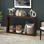Henn&Hart 52" Wide Rectangular Console Table in Warm Brown, for Home, Living Room, Bedroom, Entertainment Room, Office