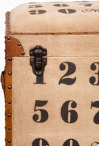 Square Shaped Wood & Leather Handmade Eco-Friendly Brown Seating Box Pouf - Square Shape Box Pouf, 20"x20"x21", Plain Solid Box Pouf, Wood & Leather Box Pouf, Leather Seating Box AH02