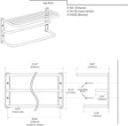 Gatco 1541SN 10-Inch by 20-Inch Towel Rack, Satin Nickel