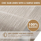 Madison Park Cordless Roman Shades, Total Blackout Window Blind Privacy Window Shades, Thermal Insulated Cordless Window Treatment for Bedroom, Living Room, Quincy, Single Panel 27" W X 64" H Linen