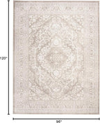 SAFAVIEH Area Rug 8x10 - Reflection Collection - Large - Beige & Cream, Non-Shedding & Easy Cleaning, Ideal for Living Room, Bedroom, Dining Space (RFT668A)